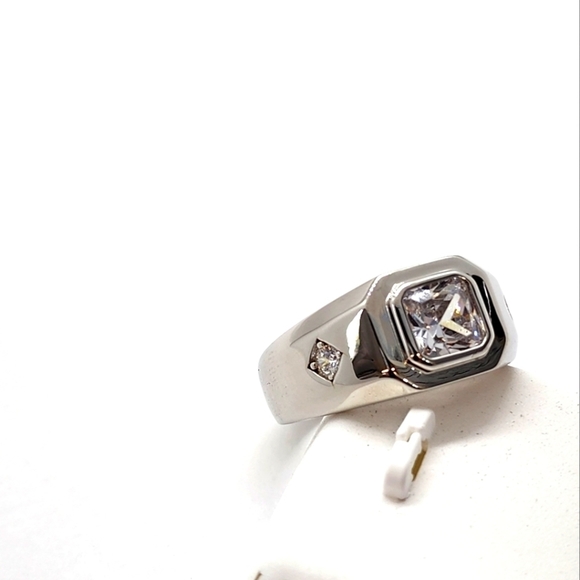 Brand New Sterling Silver 925 Square Gemstone Ring
